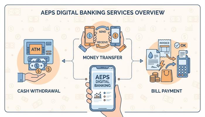 aeps banking services overview illustration